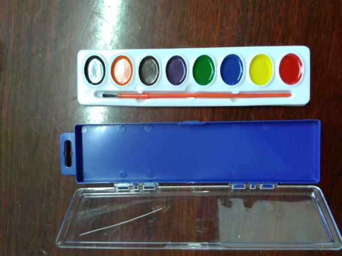 工厂直销优质 8色半干水彩颜料 带笔刷 儿童diy美术用品